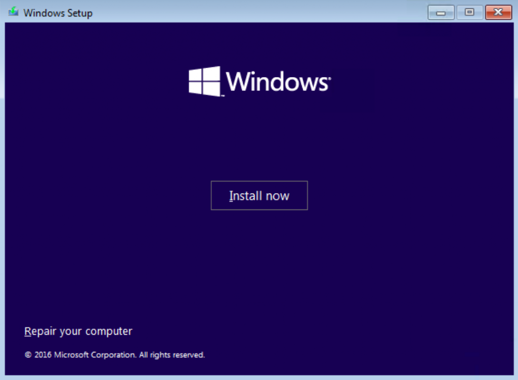 Operating system installation